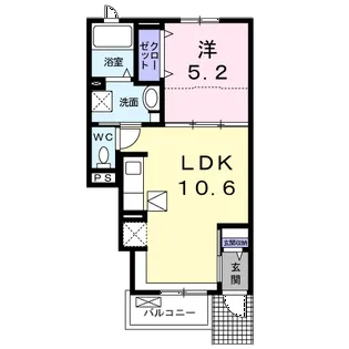 メゾン ラシュレ【1階】の間取り