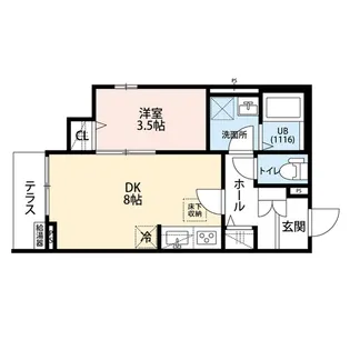 アムール淵野辺【1階】の間取り