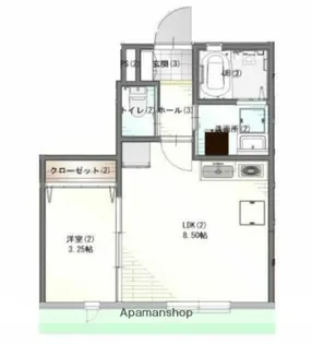 クレール・オー町田【1階】の間取り