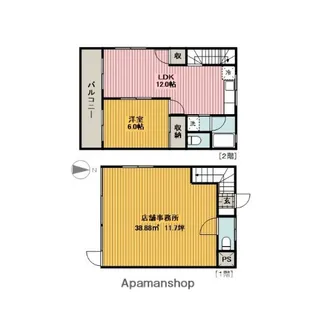 コンフォート南成瀬【101号室】の間取り