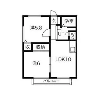サントピアK【1階】の間取り