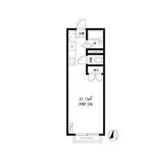 エステートピア吉川【1階】の間取り