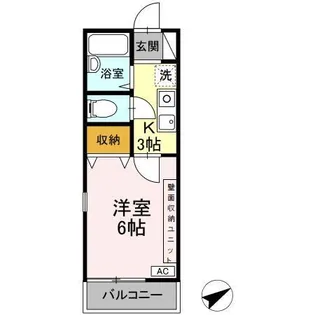 セジュール町田【1階】の間取り