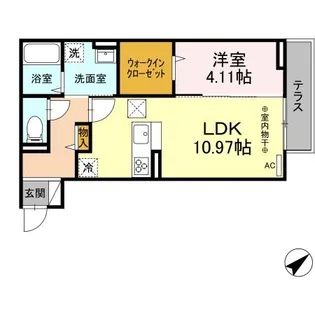 リュミエール ミナミ【1階】の間取り