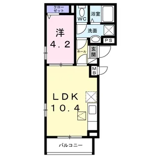 アヴァロン【1階】の間取り