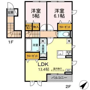 ライラック【2階】の間取り