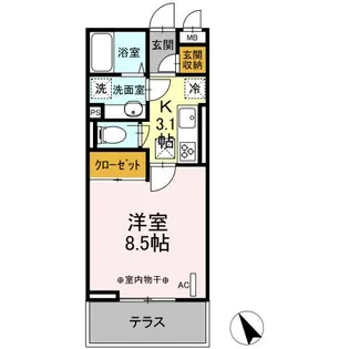 GRAND STATION 宮上I【1階】の間取り