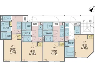 神奈川県相模原市南区上鶴間本町6丁目【アパート】の間取り
