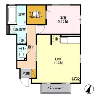 サニーコート小川【1階】の間取り
