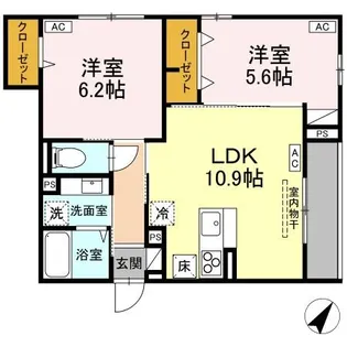 ASSETーCOURT中町【1階】の間取り