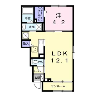 シュタイン・フルス【1階】の間取り