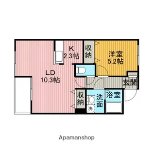 メゾンプランヴェール【1階】の間取り