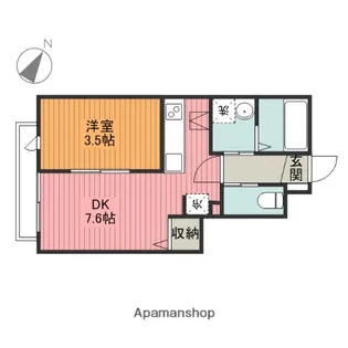 SUNNY SIDE HILLS【1階】の間取り