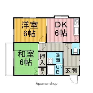 タカイチハイツA【1階】の間取り