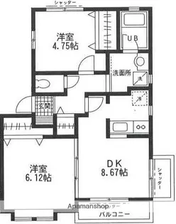 ドリームSEFA【205h号室】の間取り