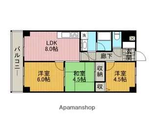 ライオンズプラザ相模大野2番館(分譲)【3階】の間取り