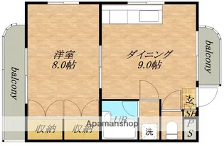 マツイチサンパレス NO6【4階】の間取り