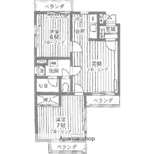 コア・オリベ【302号室号室】の間取り