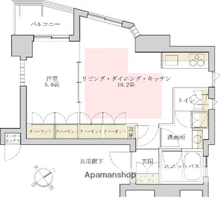 エクセルダイア蒲田Ⅴ【704号室】の間取り