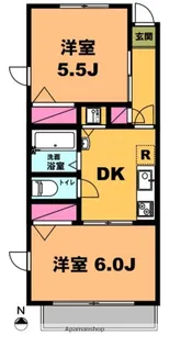 月村マンション№2【3階】の間取り