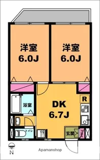月村マンションNo.22【4階】の間取り