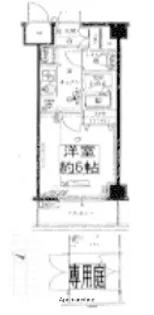 クレイシア矢口【1階】の間取り