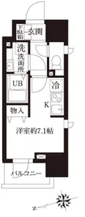 レジディア大森Ⅱ【11階】の間取り