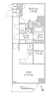 ルミークアン蒲田【11階】の間取り