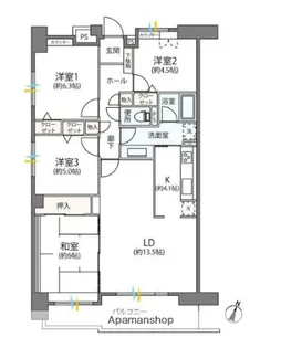 コア・スターレ西大井【13階】の間取り