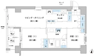 ガーデニエール砧レジデンス【3階】の間取り