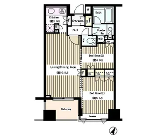 コクヨーレ日本橋【4階】の間取り