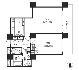 リバーポイントタワー【18階】の間取り