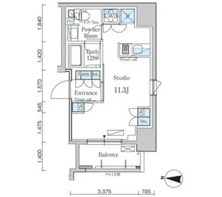 パークアクシス日本橋本町【11階】の間取り