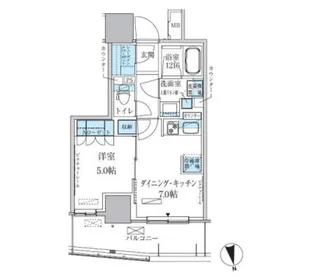 パークアクシス上野松が谷【9階】の間取り