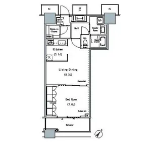THE TOKYO TOWERS MIDTOWER【7階】の間取り