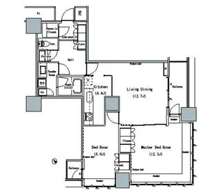 ザ東京タワーズミッドタワー【15階】の間取り