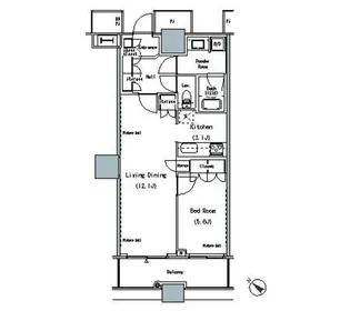 THE TOKYO TOWERS MIDTOWER【13階】の間取り