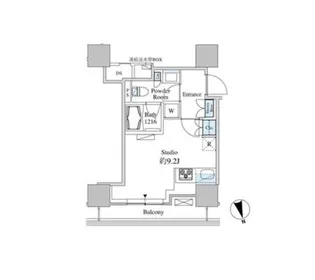 ベルファース芝浦タワー【11階】の間取り