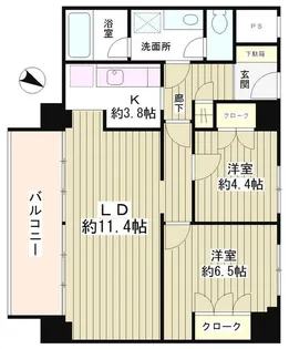 リバー&タワー【4階】の間取り