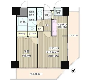 トレステージ目黒【11階】の間取り