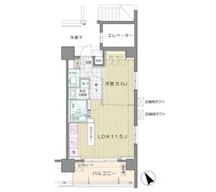 アンビエンテ芝浦【3階】の間取り
