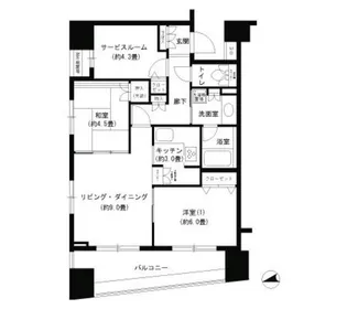 パークキューブ浅草田原町【12階】の間取り