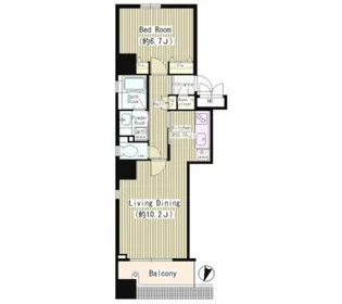 クリアウォータ芝【11階】の間取り