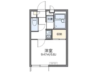 レオパレスKAZU【1階】の間取り