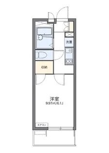 レオパレス三ヶ田【1階】の間取り