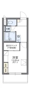 レオパレスヴィルヌーブ川崎B【407号室】の間取り