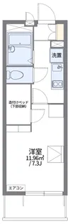レオパレスリバーパーク【2階】の間取り
