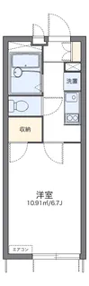 レオパレスリバーパークII【1階】の間取り