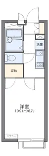 レオパレスリバーパークⅡ【2階】の間取り