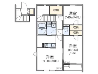 レオネクストミネルヴァ【2階】の間取り